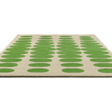 Optical Green Cream Abstract Hand-Tufted Wool Rug - Image 3