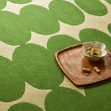 Optical Green Cream Abstract Hand-Tufted Wool Rug - Image 4