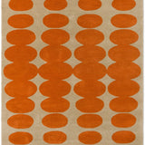 Optical Orange Sand Abstract Hand-Tufted Wool Rug - Image 1