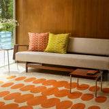 Optical Orange Sand Abstract Hand-Tufted Wool Rug - Image 2