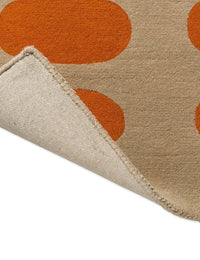 Optical Orange Sand Abstract Hand-Tufted Wool Rug - Image 3