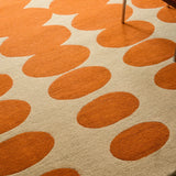 Optical Orange Sand Abstract Hand-Tufted Wool Rug - Image 5