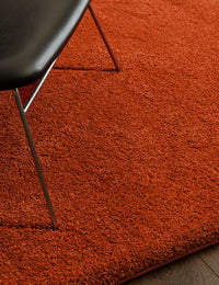 Orange Solid Plush Shag Rug - Image 2