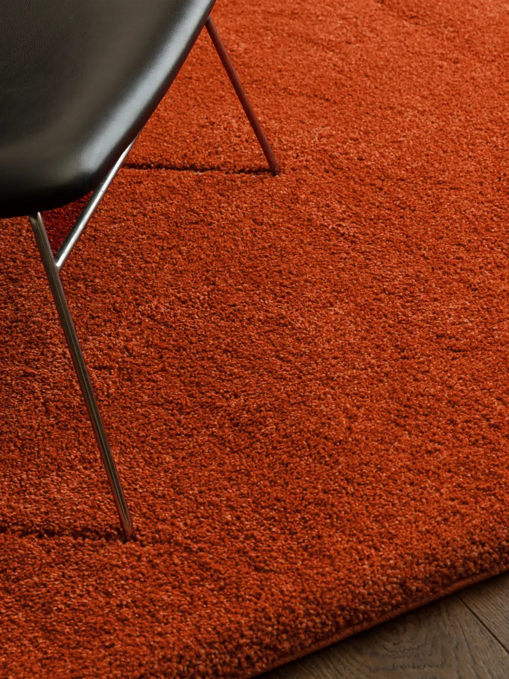 Orange Solid Plush Shag Rug - Image 2