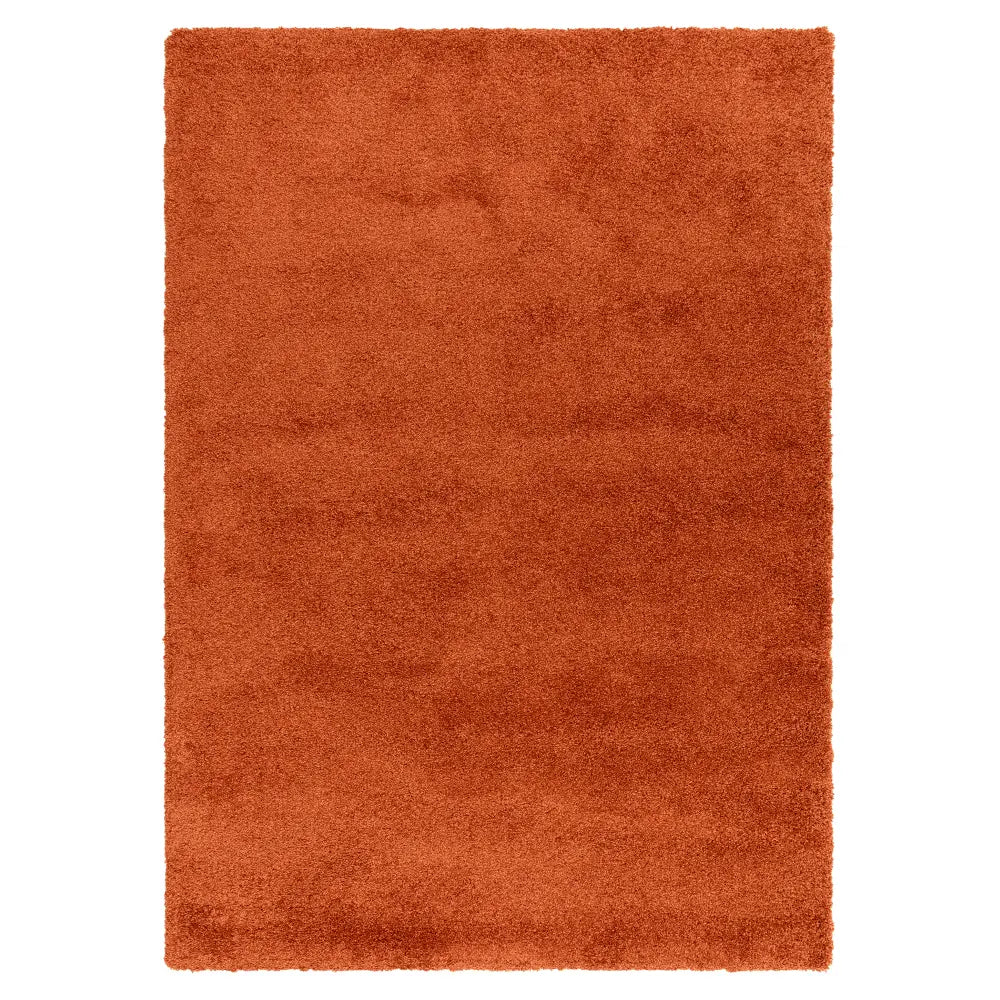 Orange Solid Plush Shag Rug - Image 3