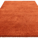 Orange Solid Plush Shag Rug - Image 4