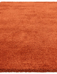 Orange Solid Plush Shag Rug - Image 4