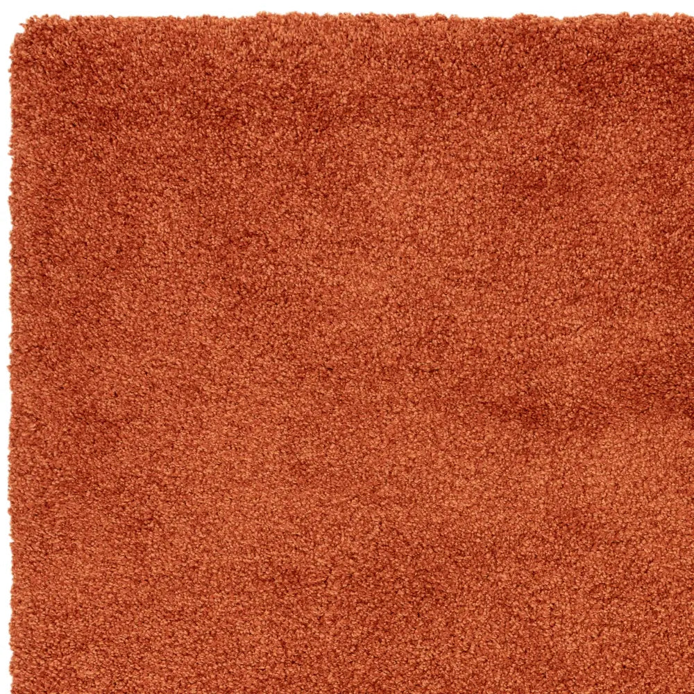 Orange Solid Plush Shag Rug - Image 5