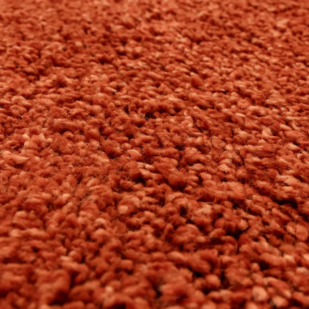 Orange Solid Plush Shag Rug - Image 6