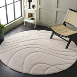 Oxford Cream Ripple Collection Plush Shag Rug - Image 2