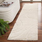 Oxford Cream Ripple Collection Plush Shag Rug - Image 4