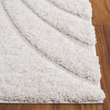 Oxford Cream Ripple Collection Plush Shag Rug - Image 5