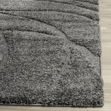 Oxford Grey Ripple Collection Plush Shag Rug - Image 3