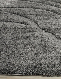 Oxford Grey Ripple Collection Plush Shag Rug - Image 3