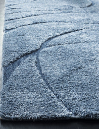 Oxford Teal Blue, Blue Ripple Collection Plush Shag Rug - Image 8