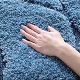 Oxford Teal Blue, Blue Ripple Collection Plush Shag Rug - Image 9