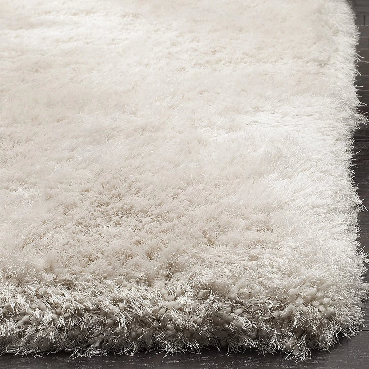 Pearly Ivory Solid Plush Shag Rug - Image 5