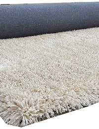 Pearly Ivory Solid Plush Shag Rug - Image 6