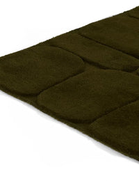 Pebble Green Geometric Hand-Tufted Wool Rug - Image 3