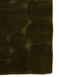 Pebble Green Geometric Hand-Tufted Wool Rug - Image 5