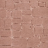 Pebble Pink Geometric Hand-Tufted Wool Rug - Image 1