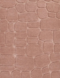 Pebble Pink Geometric Hand-Tufted Wool Rug - Image 1