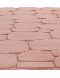 Pebble Pink Geometric Hand-Tufted Wool Rug - Image 2