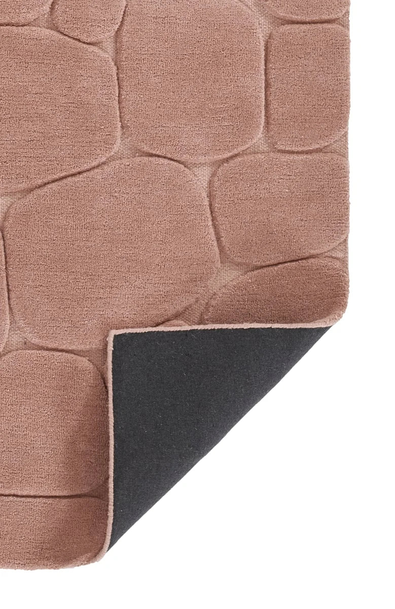 Pebble Pink Geometric Hand-Tufted Wool Rug - Image 3