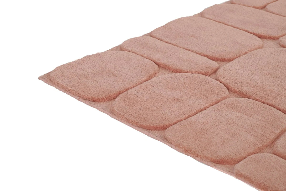 Pebble Pink Geometric Hand-Tufted Wool Rug - Image 4