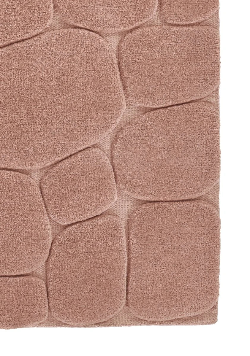 Pebble Pink Geometric Hand-Tufted Wool Rug - Image 5