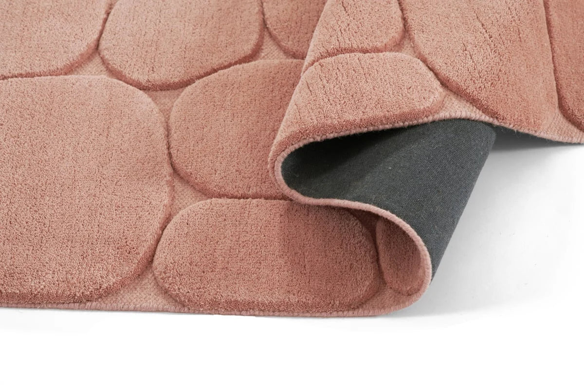 Pebble Pink Geometric Hand-Tufted Wool Rug - Image 6