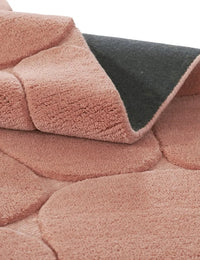 Pebble Pink Geometric Hand-Tufted Wool Rug - Image 7