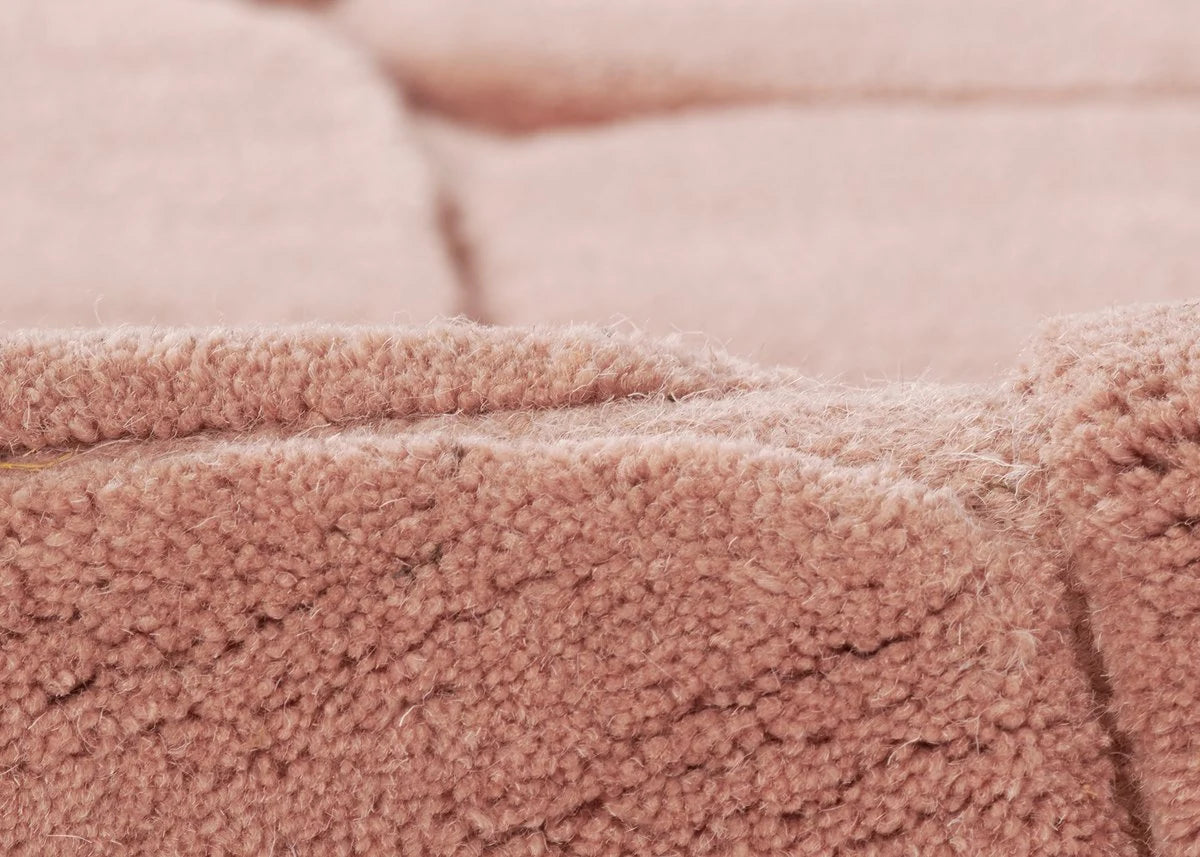 Pebble Pink Geometric Hand-Tufted Wool Rug - Image 8