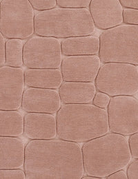 Pebble Pink Geometric Hand-Tufted Wool Rug - Image 9