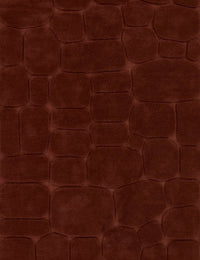 Pebble Rust Geometric Hand-Tufted Wool Rug - Image 1