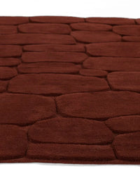 Pebble Rust Geometric Hand-Tufted Wool Rug - Image 2