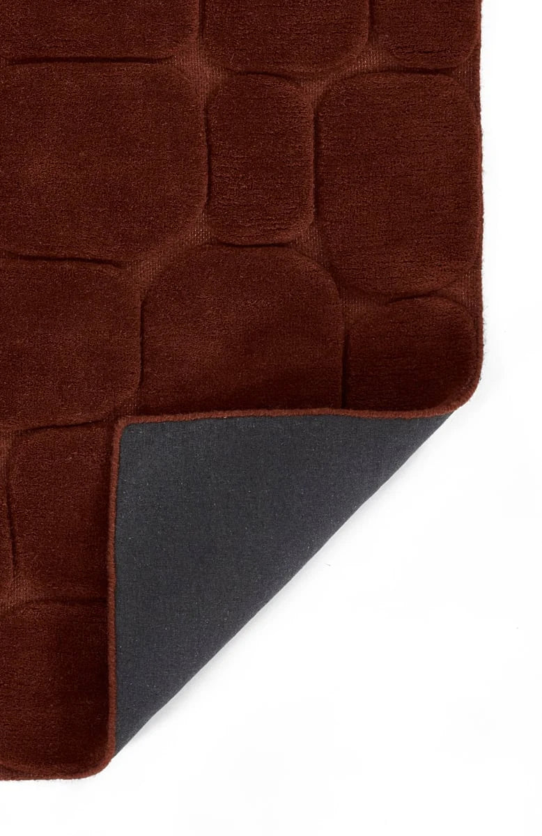Pebble Rust Geometric Hand-Tufted Wool Rug - Image 4