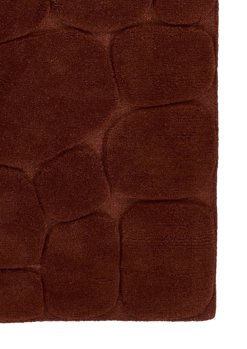Pebble Rust Geometric Hand-Tufted Wool Rug - Image 5
