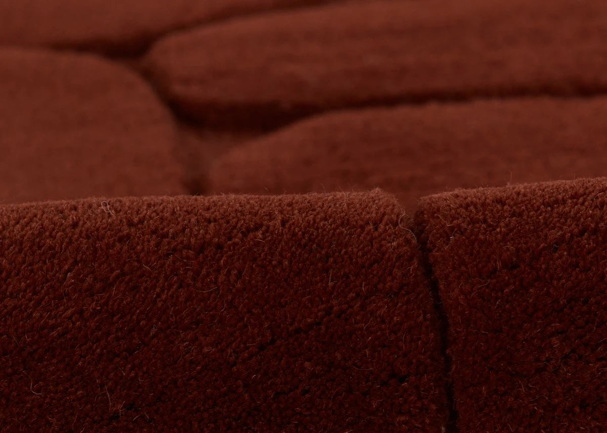 Pebble Rust Geometric Hand-Tufted Wool Rug - Image 6