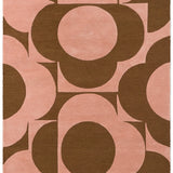 Prism Pink Terracotta Floral Hand-Tufted Wool Rug - Image 1