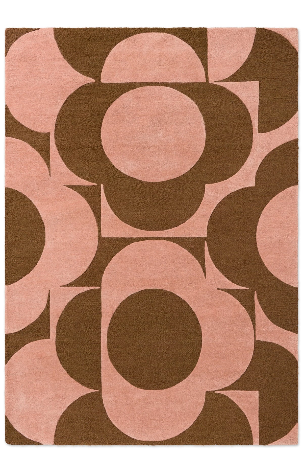 Prism Pink Terracotta Floral Hand-Tufted Wool Rug - Image 1
