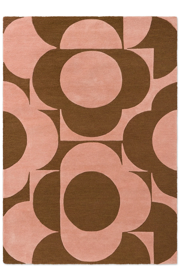 Prism Pink Terracotta Floral Hand-Tufted Wool Rug - Image 1