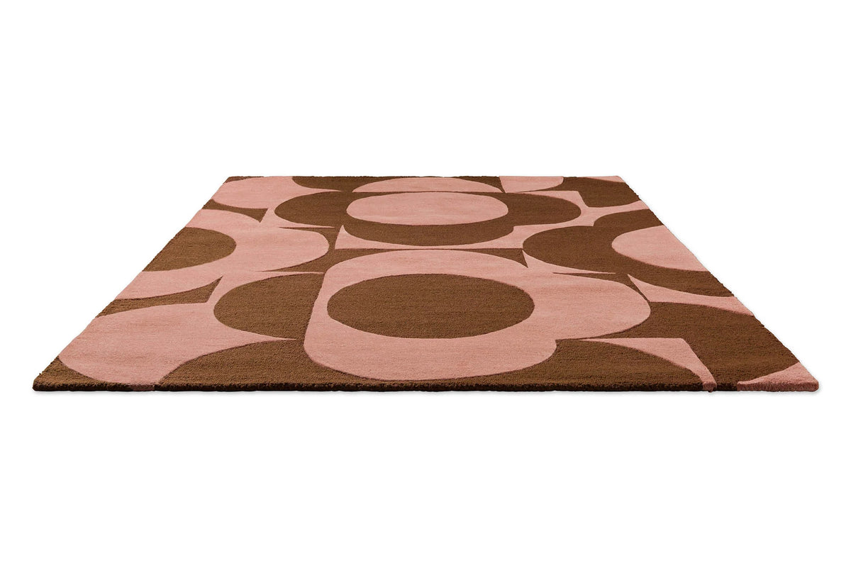 Prism Pink Terracotta Floral Hand-Tufted Wool Rug - Image 3