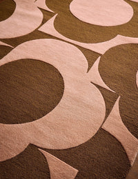 Prism Pink Terracotta Floral Hand-Tufted Wool Rug - Image 4