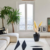 Quadora Geometric Hand-Tufted Wool Rug - Image 2