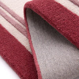 Raspberry Geometric Hand-Tufted Wool Rug - Image 2