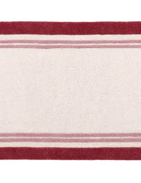 Raspberry Geometric Hand-Tufted Wool Rug - Image 6