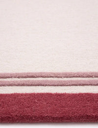 Raspberry Geometric Hand-Tufted Wool Rug - Image 7