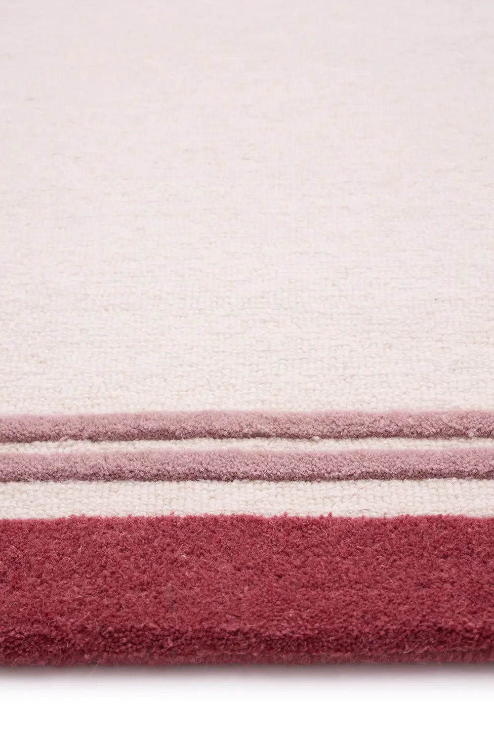 Raspberry Geometric Hand-Tufted Wool Rug - Image 7