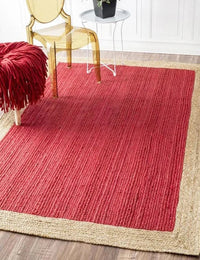 Red Natural Jute Rug - Image 1
